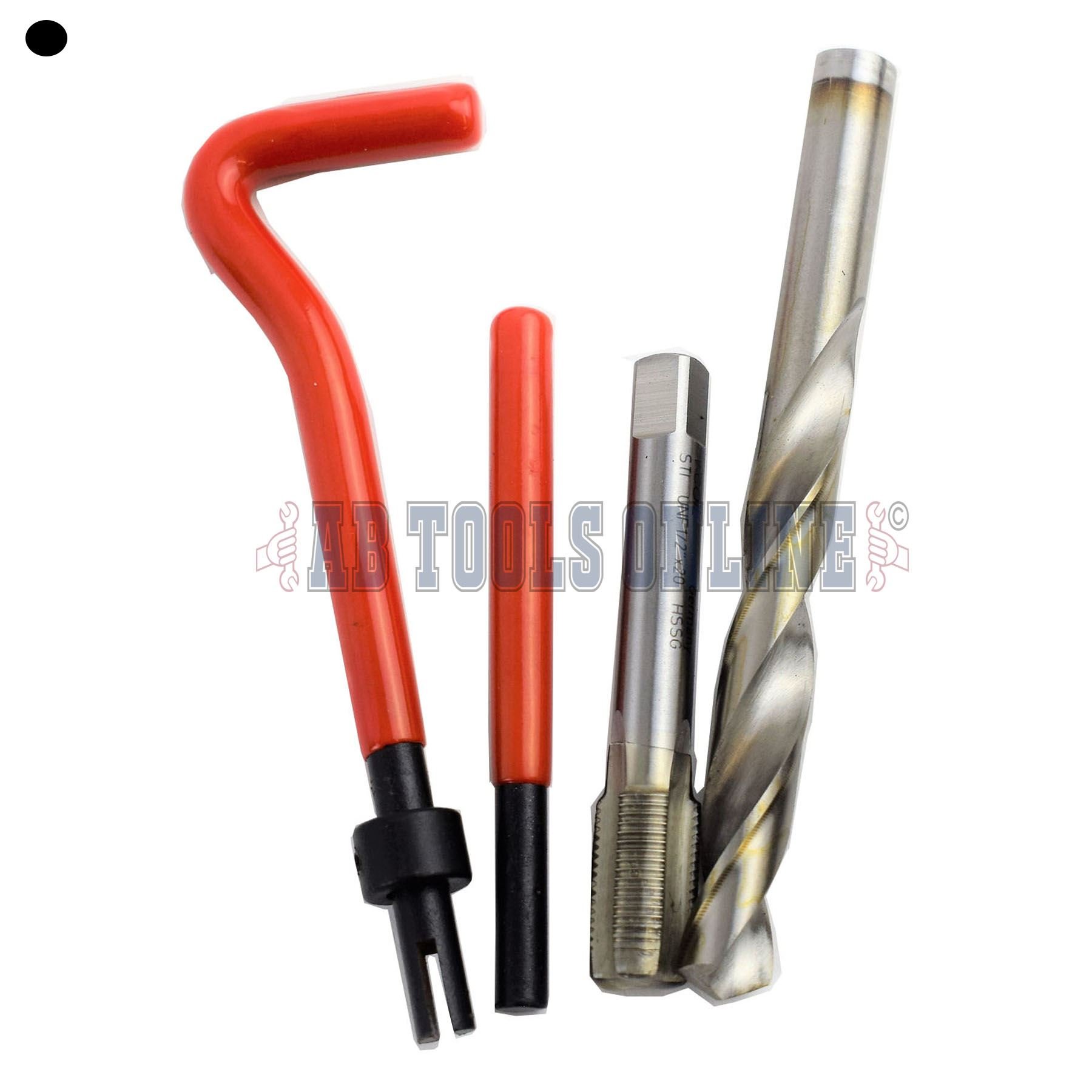 AB Tools-Unithread 1/2" x 20 UNF Imperial Toca Reparar Kit de Fresas Helicoil roscas dañadas 14PC Kit