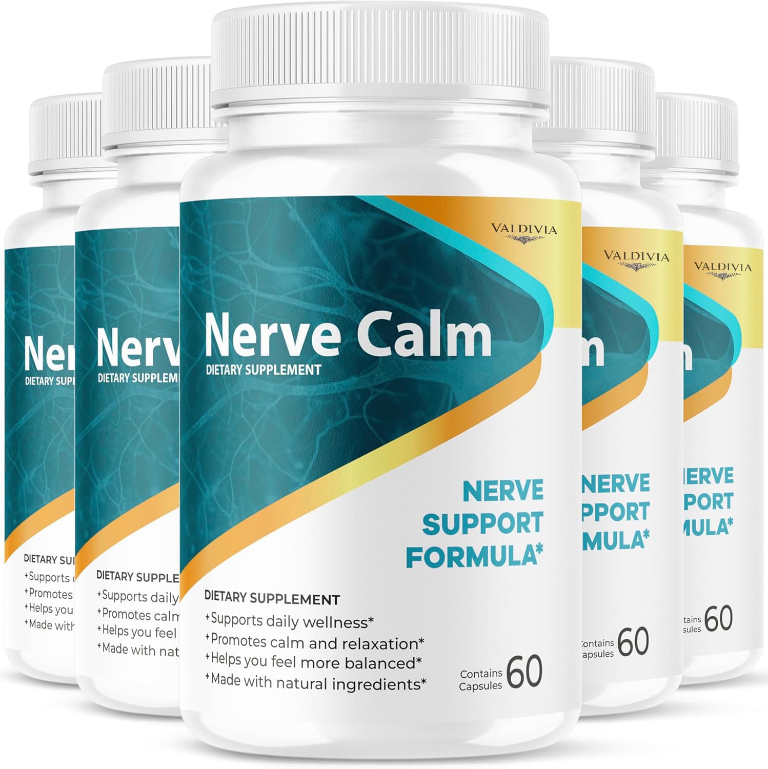 Nerve Calm Capsules - Official NerveCalm Premium Formula Supplement, Advanced Support Formula for Wellness & Overall Health, All Natural Nerve Calm Reviews, 300 Capsules for 5 Months