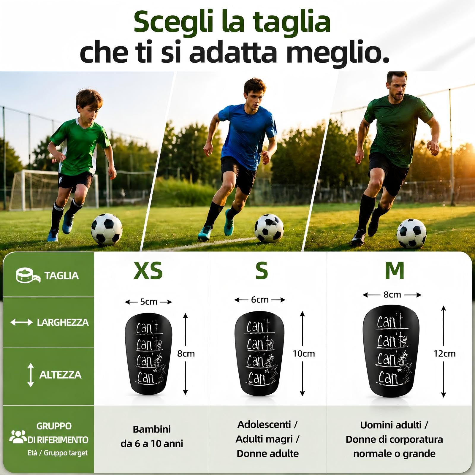 Parastinchi Calcio Bambino Mini Leggeri, Protezione Antiurto EVA Antiscivolo, Comodi e Stabili per Bambini, 2 Paio Ideali per Allenamento e Partite