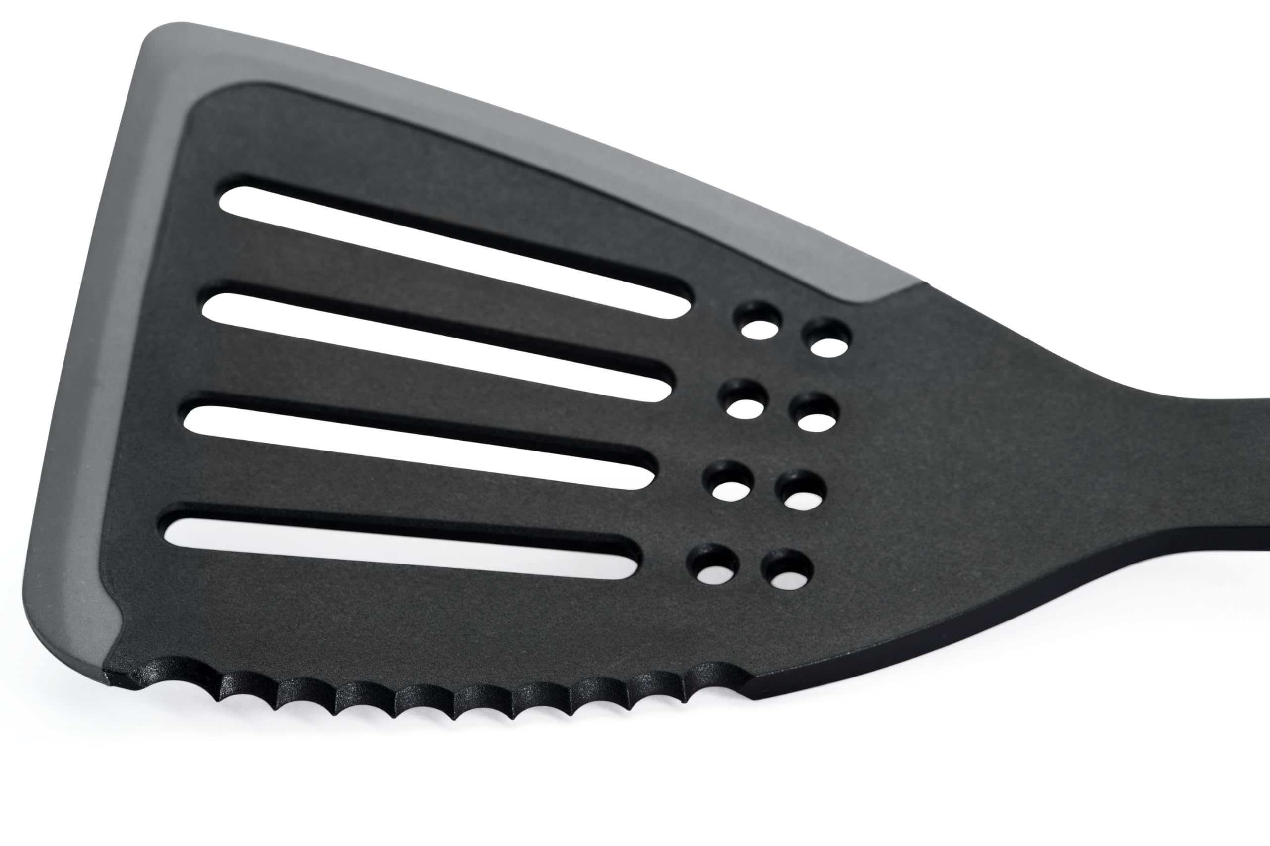 Woll Cook-It, JUMBO łopatka kuchenna z cienką, elastyczną silikonową wargą, 11,5 cm szerokości, 35 cm długości, szara, odporna na temperaturę do 220°, nadaje się do mycia w zmywarce