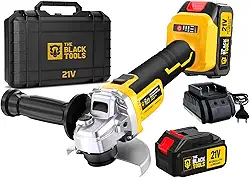 Esmerilhadeira Lixadeira Angular Sem Fio A Bateria 4000mah 21v 4.1/2 125mm 110/220v The Black Tools