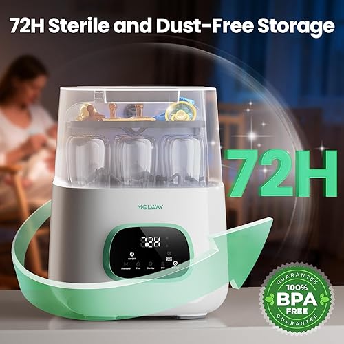 Miniatura 7 de ActualizadoLavadora de biberones, esterilizador y secadora, máquina de limpieza profesional todo en uno para biberones, piezas de bomba y artículos