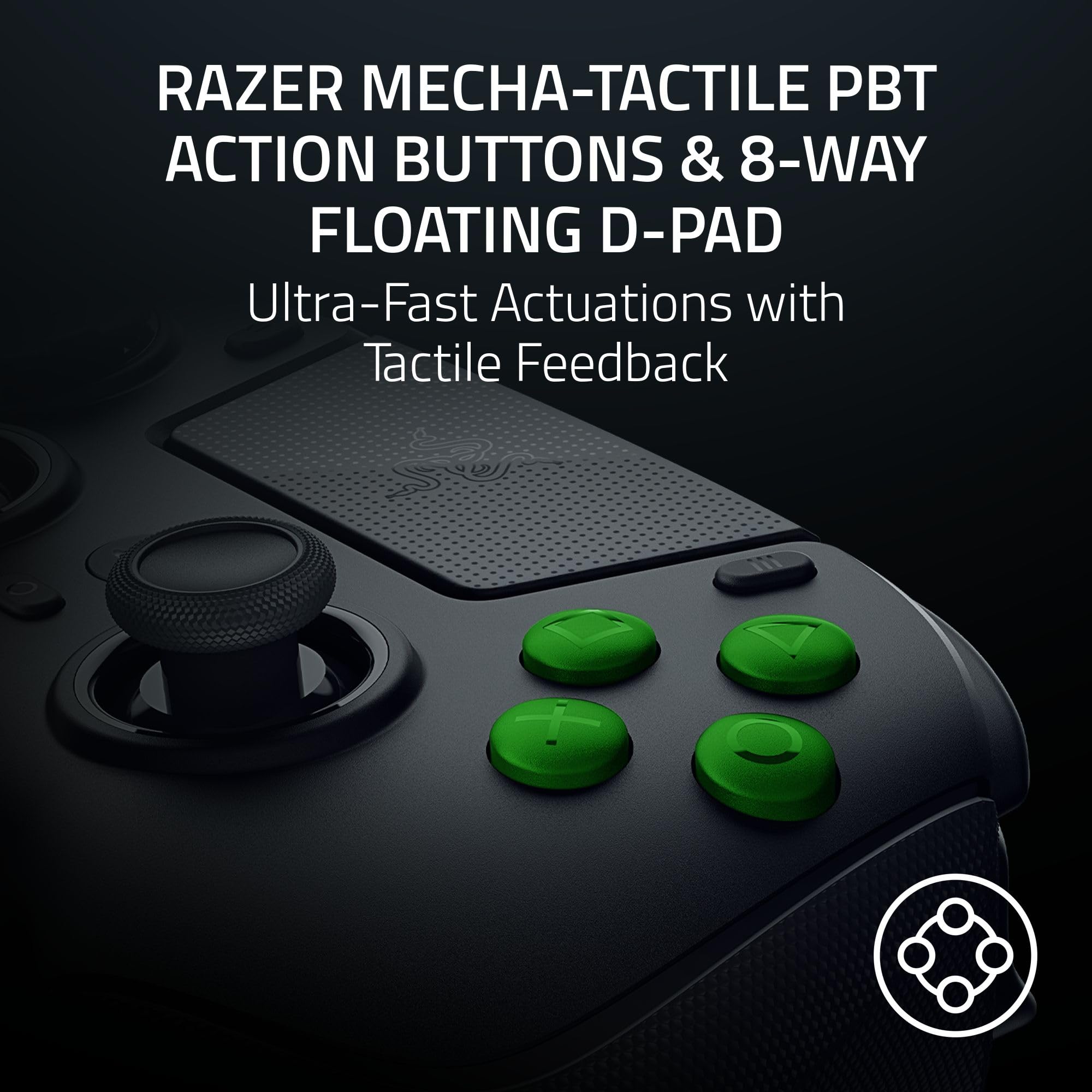 Razer Raiju V3 Pro Controller Wireless: licenza ufficiale per PlayStation, PS5, PC - Prestazioni di livello eSport senza ritardi - 6 pulsanti rimappabili - Thumbstick personalizzabili - Trigger veloci