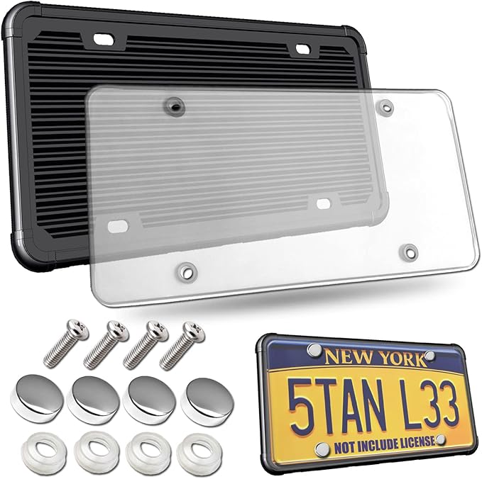 Aootf License Plate ProtectorClear Novelty Plate Cover