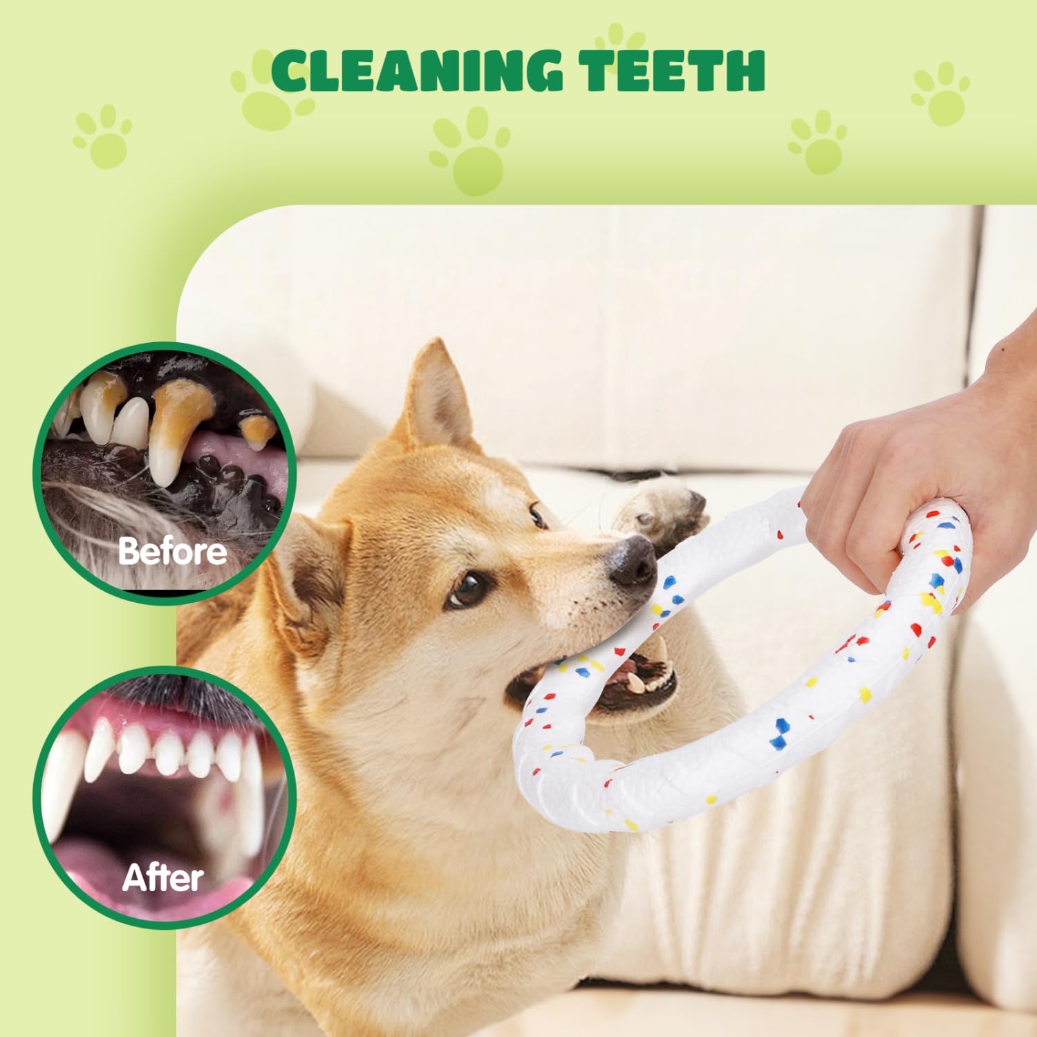 Nobleza Indestructible Fly Disc Ring Toy Set for Dog Pet, 2025 New Poncorn E-TPU Durable Puppy Fetch Outdoor Interactive Toy for Large Medium Small Aggressive Chewers, 4 PCS