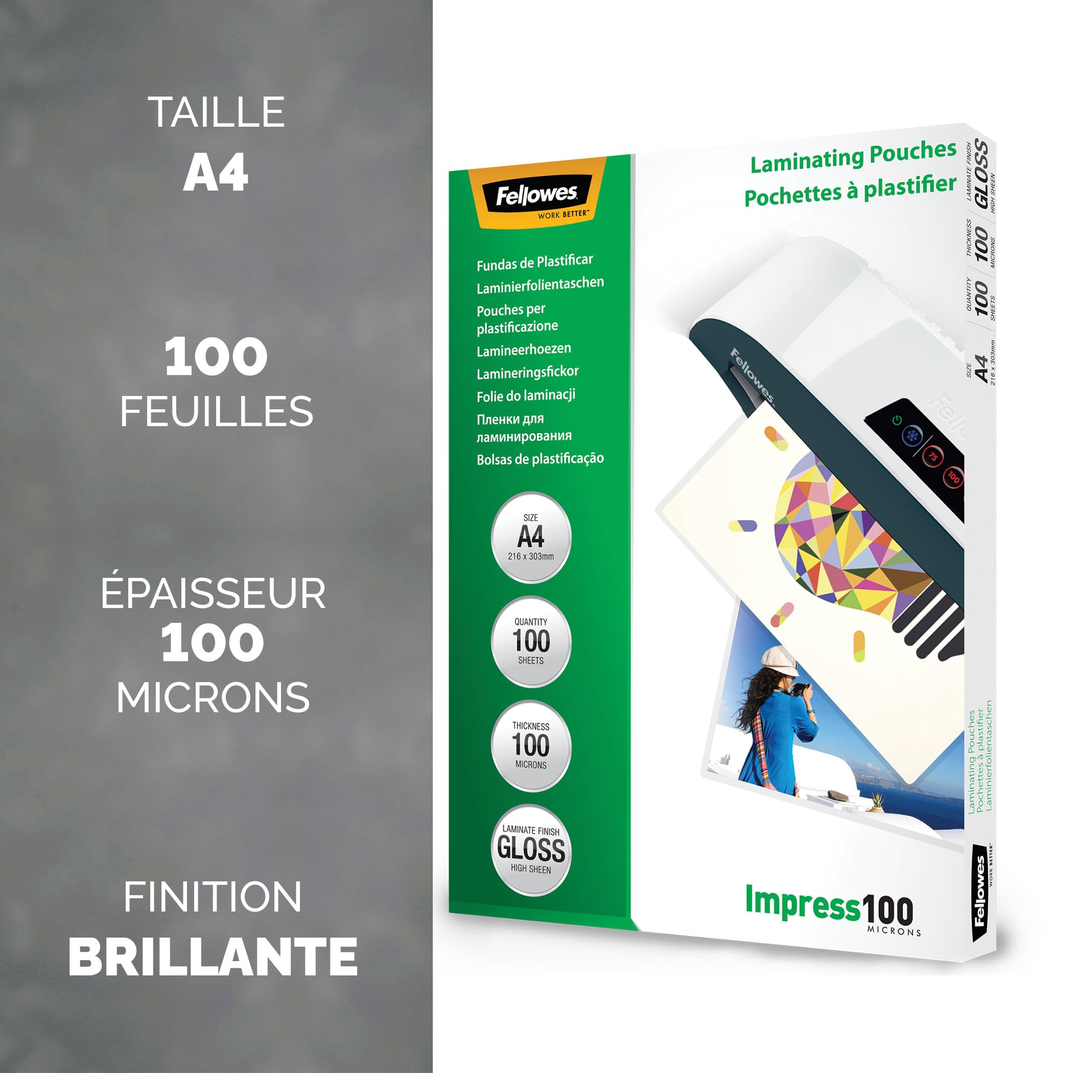 Pochettes De Plastification Auto-scellantes - Format 66 X 100 Mm - 50 Feuilles - Pas Besoin De Machine à Plastifier