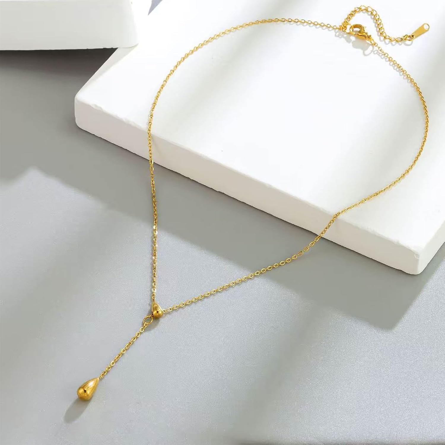 Simple Dainty Gold Necklace for Women Minimalist Gold Plated Pendant Delicate Everyday Jewelry Gift - Image 5