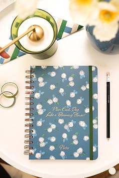 Matt Notebook A5 15x21 cm Spiralli Lastikli Noktal  Tarihsiz Not Defteri  i ekler