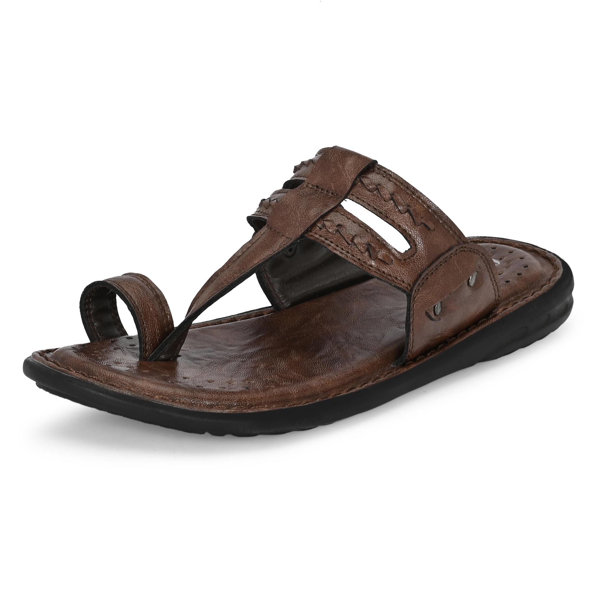 centrino Men's Slippers | Kolhapuri Style Chappals with Soft Cushioned Footbed | Comfortable & Durable | Traditional Yet Stylish Footwear for Men (9552)-picture-33