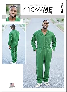 Know Me Men's Jumpsuit Sewing Pattern Kit by Norris Dánta Ford, Design Code ME2012, 34-36-38-40-42, Multicolor - Buy now