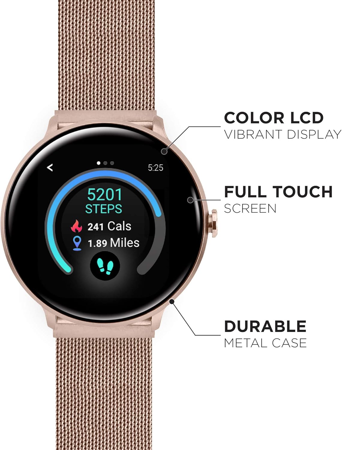 🔥 Hоt Dеаlѕ iTouch Sport 2021 Smartwatch Fitness Tracker Body Temperature Heart Rate Step Counter Sleep Monitor IP68 Waterproof for Women & Men up to 30 Day Battery Touch Screen Compatible w Android & iOS (43mm)