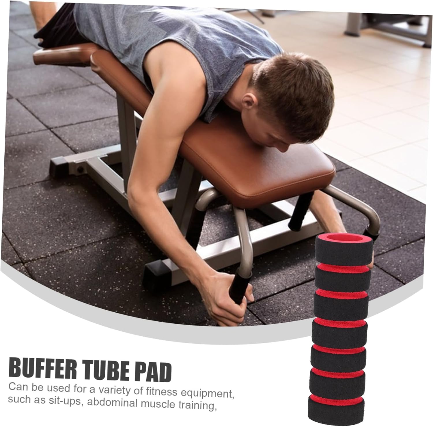 VANZACK Fitness Equipment Sponge Cover er Wheels Sport Accessories Gym Exercise Equipment ing Sponge er Gym