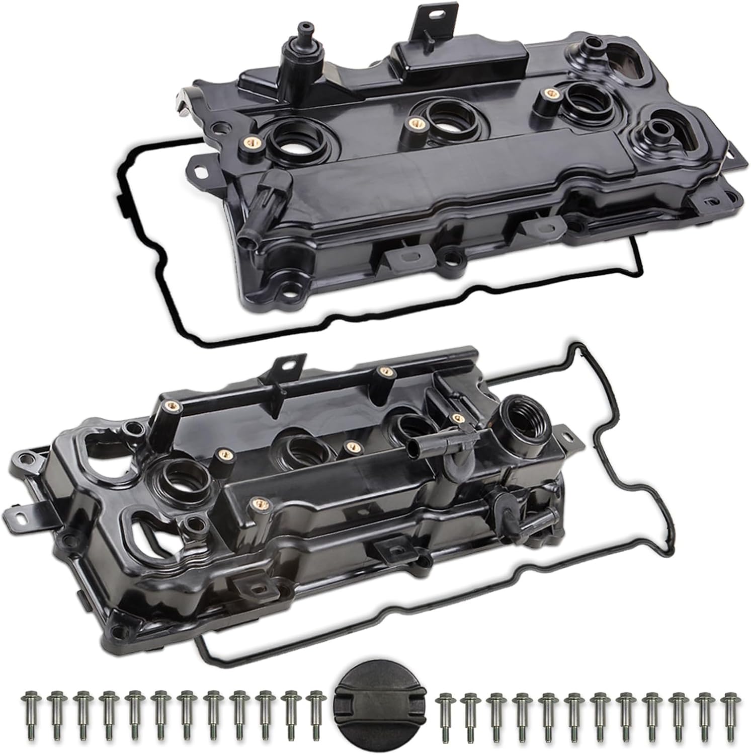 Engine Valve Cover Set Compatible with 2015-2018 Nissan Altima 2009-2024 Nissan Maxima Pathfinder Murano Infiniti QX60 V6 3.5L Replace 132649N00B 132649N00A