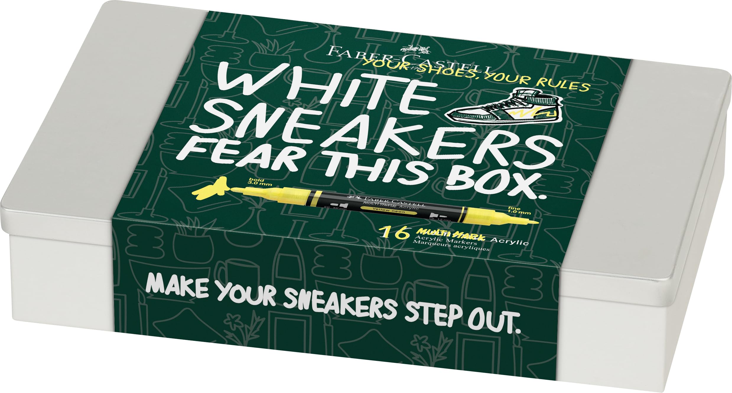 FABER-CASTELL - Coffret de marqueurs acryliques Multimark, 16 couleurs
