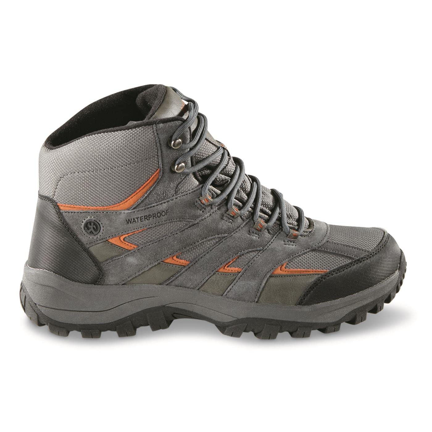 Northside Gresham Mid Wp - Tenis de Senderismo y Escalada para Hombre, Gris (Carbón/Anaranjado), 45 EU