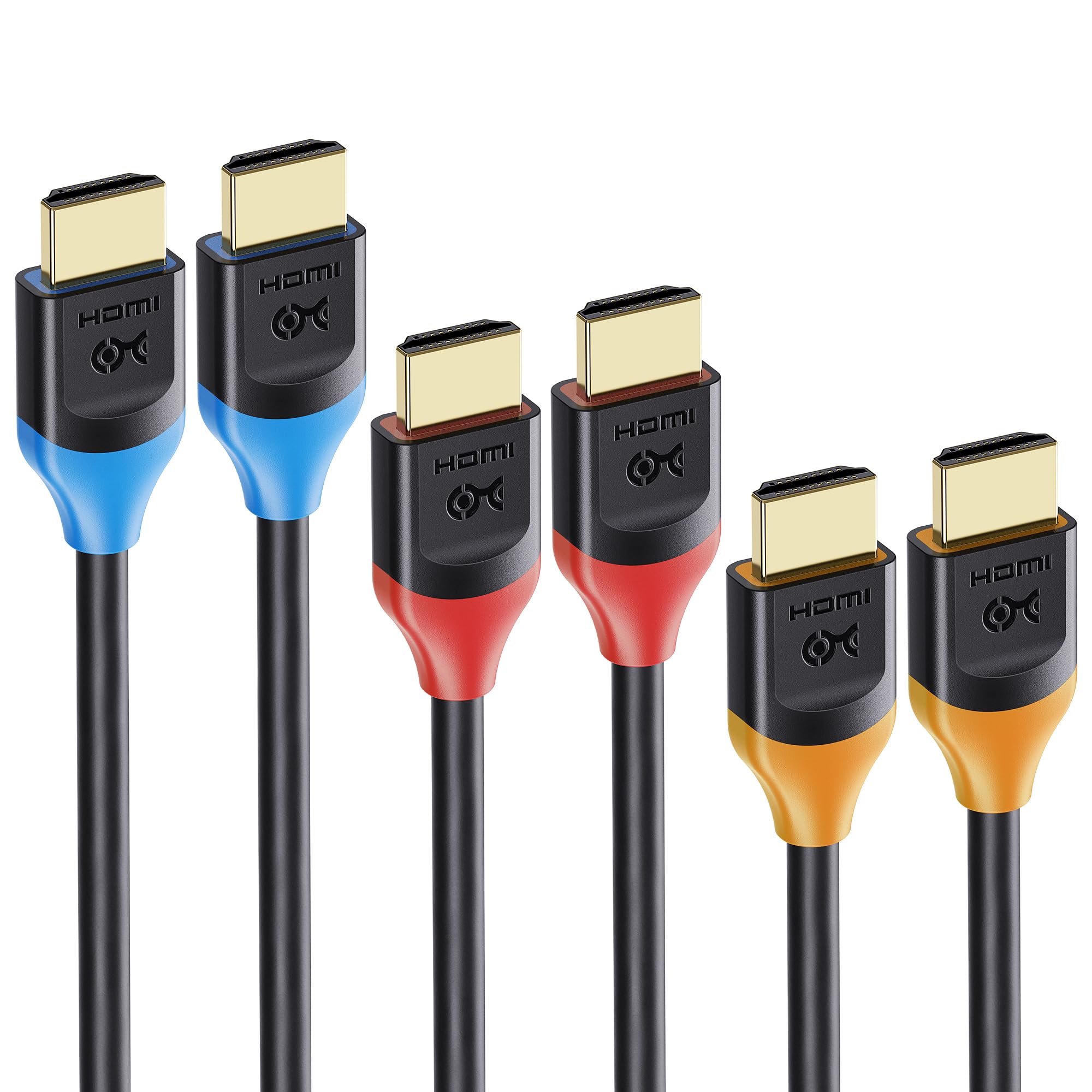 Amazon | [超高速HDMI認証] Cable Matters 3色セット 8K HDMI ケーブル