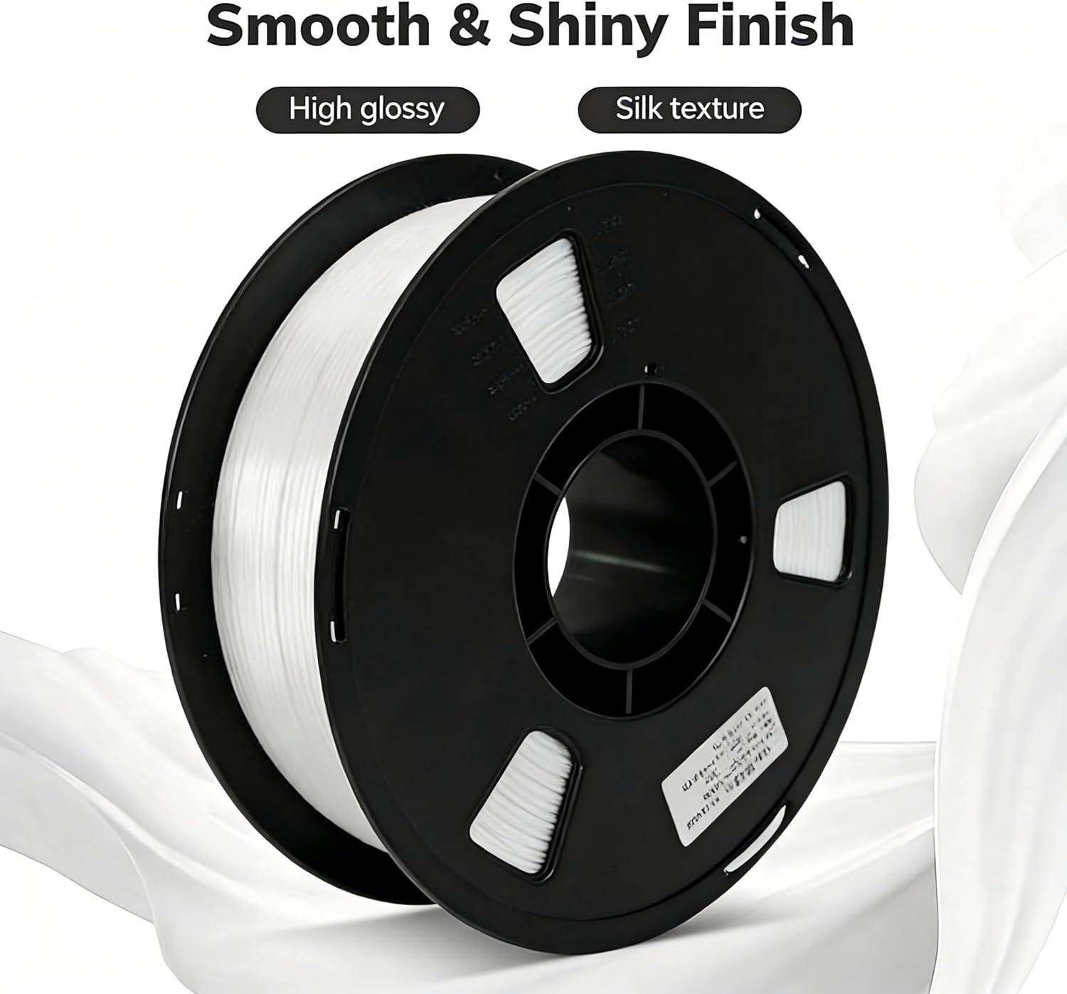 Matte PLA+2.0 Filament 1.75mm, Ultra-Smooth Finish 3D Printing Material, Low Warping & Clog-Free, 1kg Spool (2.2lbs), Dimensional Accuracy +/- 0.02mm, Compatible with Most FDM Printers White - Image 4