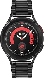 EANWireless Compatible for Galaxy Watch 5/4 40mm 44mm Band Titanium, Galaxy Watch 5 Pro 45mm Metal Bands, Galaxy Watch 4 Classic 46mm 42mm Bracelets for Men Women