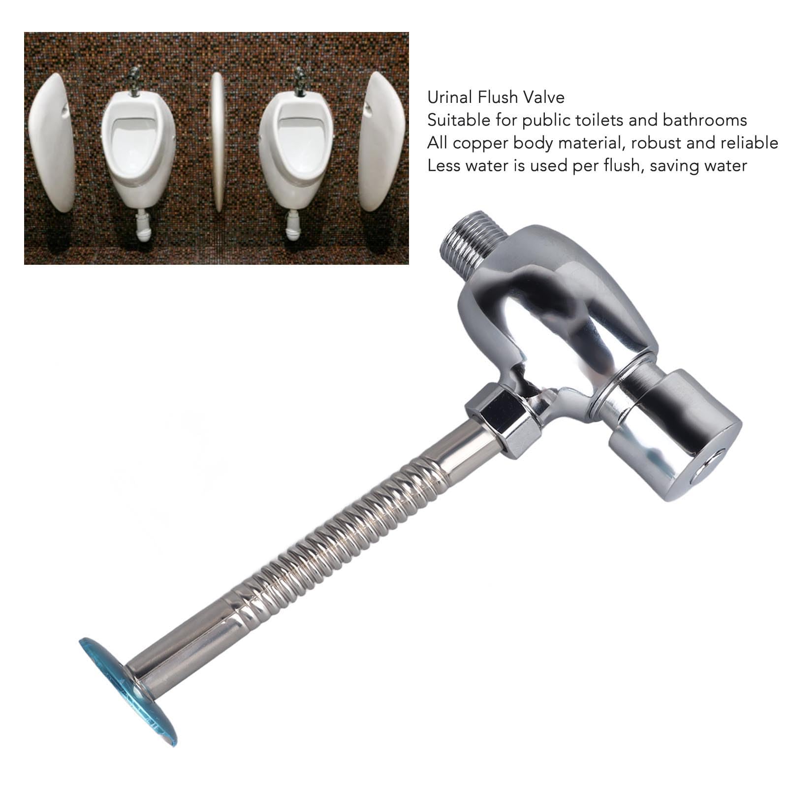 Valvola Di Scarico Manuale Per Orinatoi - In Rame, A Pressione, Per WC E Bagni Pubblici - Foto 3