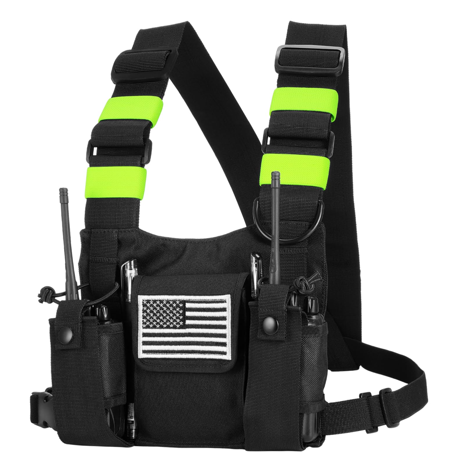 abcGoodefg Radio Chest Harness Chest Front Pack Pouch Holster Vest Rig for Two Way Radio Walkie Talkie(Rescue Essentials)