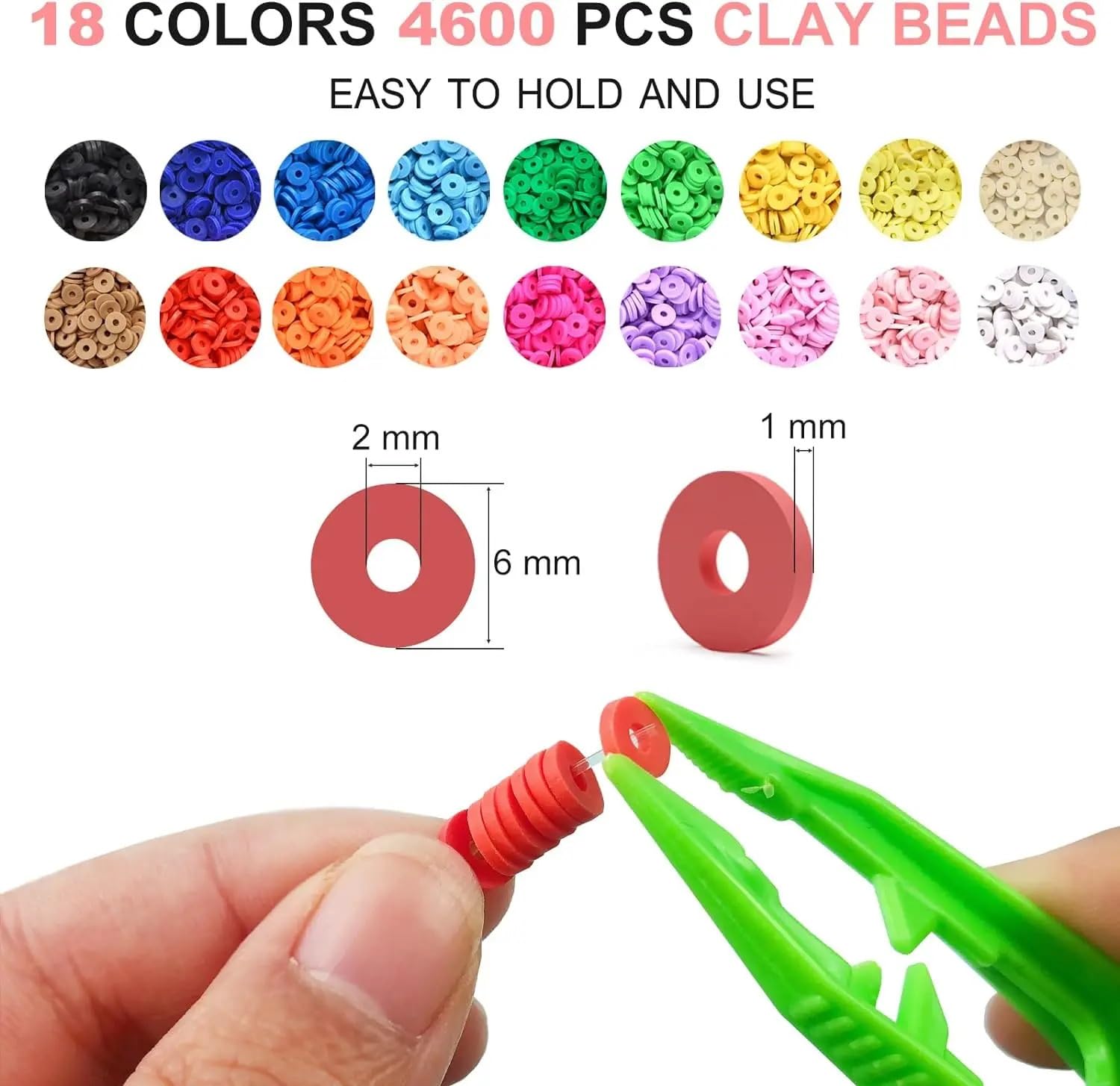 Abalorios Para Hacer Pulseras Kit de fabricación joyas con cuentas arcilla, pulsera Dly, artesanal