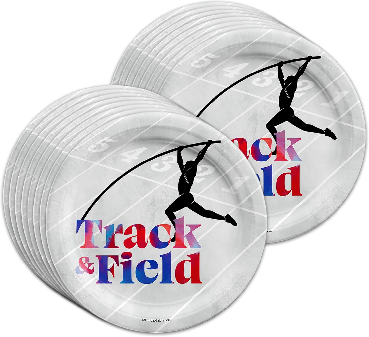 Track and Field Birthday Party Supplies Set Plates Napkins Cups Tableware Kit for 16 - Image 2