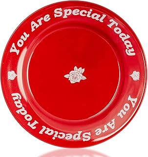 You Are Special Today Red Plate, Unique Ceramic Plate Gifts for Birthday, Wedding, Anniversary, Engagements, Holiday, Party, Graduations, Dinner, Celebration Occasions, Home Decor Keepsake, 10.5"