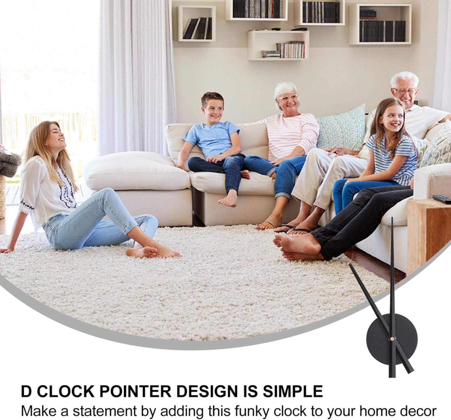 hejhncii Metal Wall Clock Without Numbers 3D Silver Large Quartz Clocks for Living Room Bedrooms Kitchen Lounge Metal