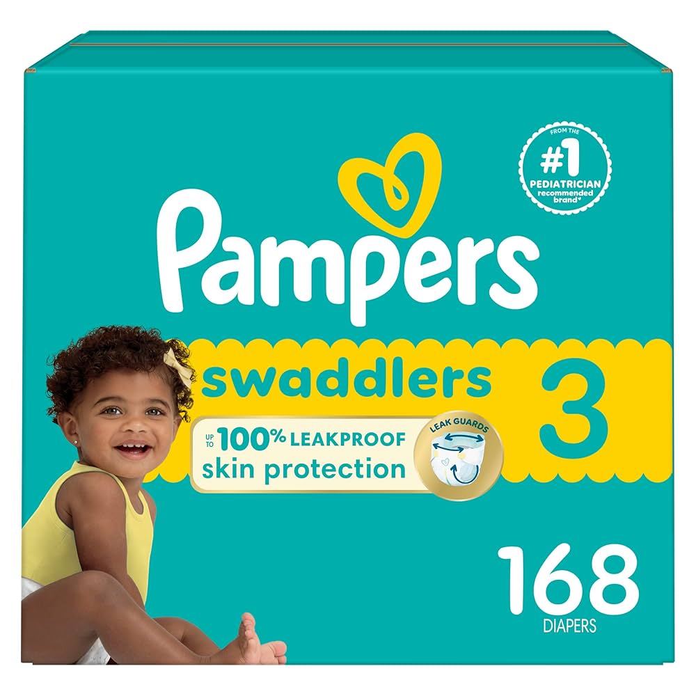 Pampers Swaddlers Size 3 premium baby diapers USA