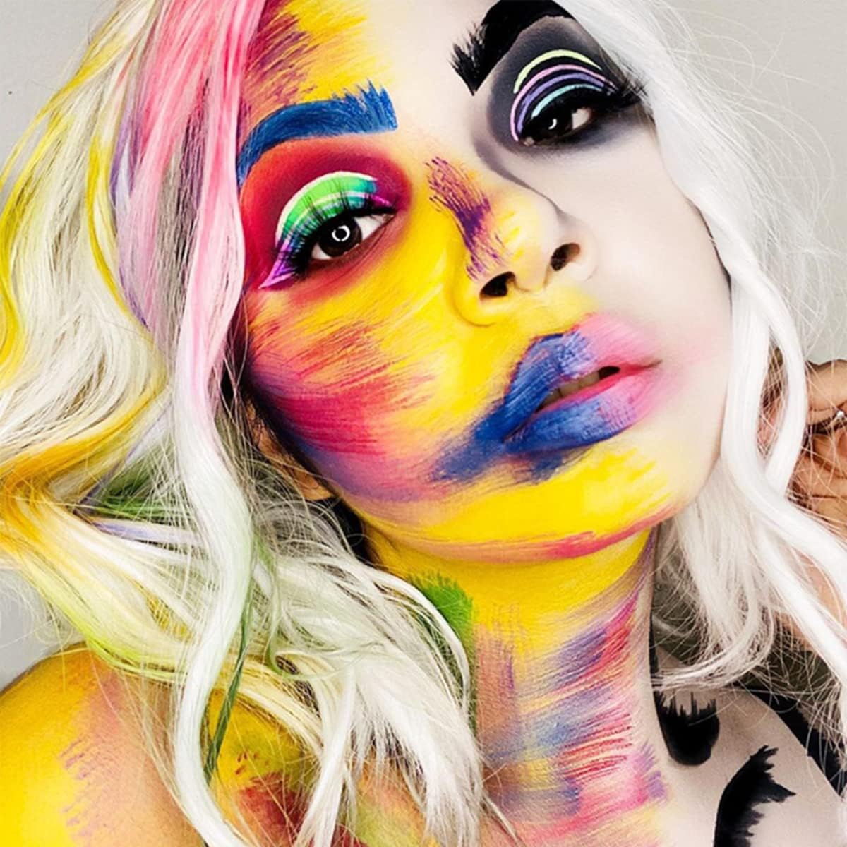 Beauty Searcher Palette de maquillage, 20 couleurs, peinture à l'huile professionnelle, tatouage flash, palette de maquillage avec 10 pinceaux