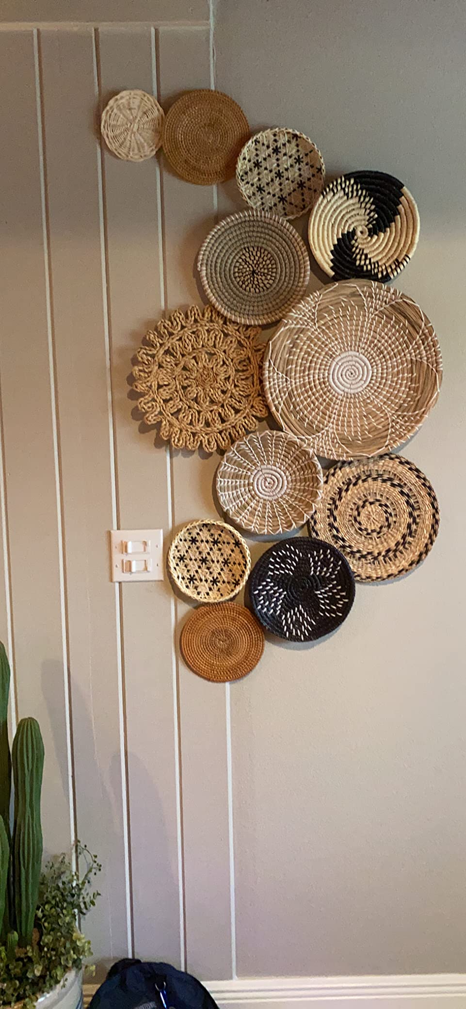 15/mo Finance Decocoon Set 13 Boho Wall Basket Decor, Woven Wall