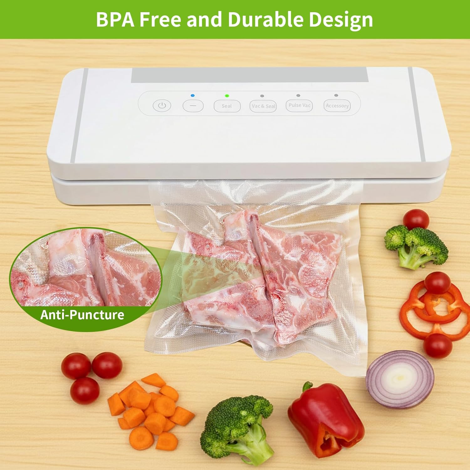 SurpOxyLoc 8 Pack 8"x20'(4Rolls) and11"x20'(4Rolls) Vacuum Sealer Bags Rolls with BPA Free,Heavy Duty,Great for Sous Vide and Vac Seal storage