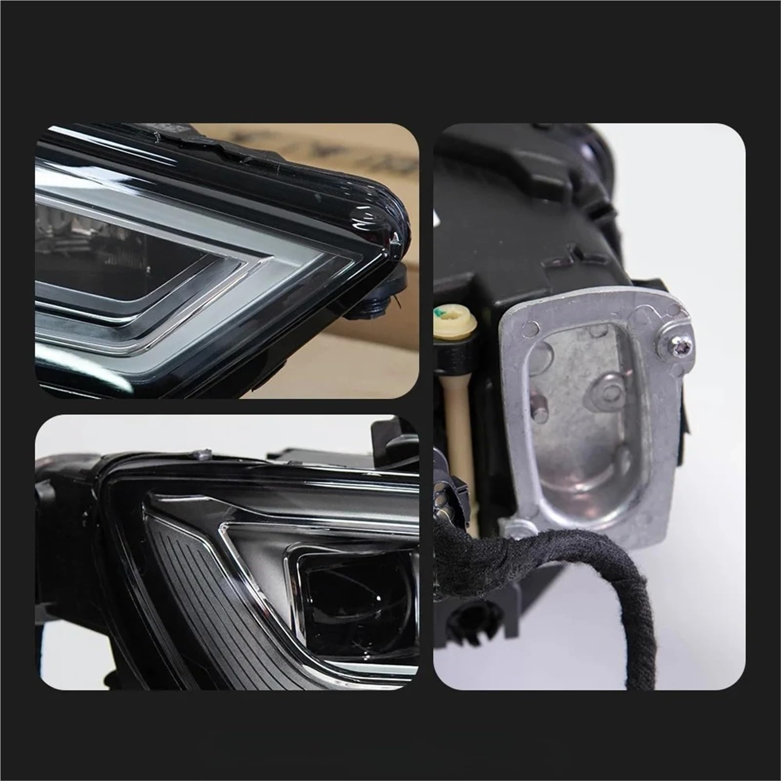 Faro Anteriore per Audi A3 2013-2020 8V MQB Faro Anteriore Lente proiettore DRL Accessori automobilistici Anteriori Luci Auto Gruppo Faro Auto(,-)