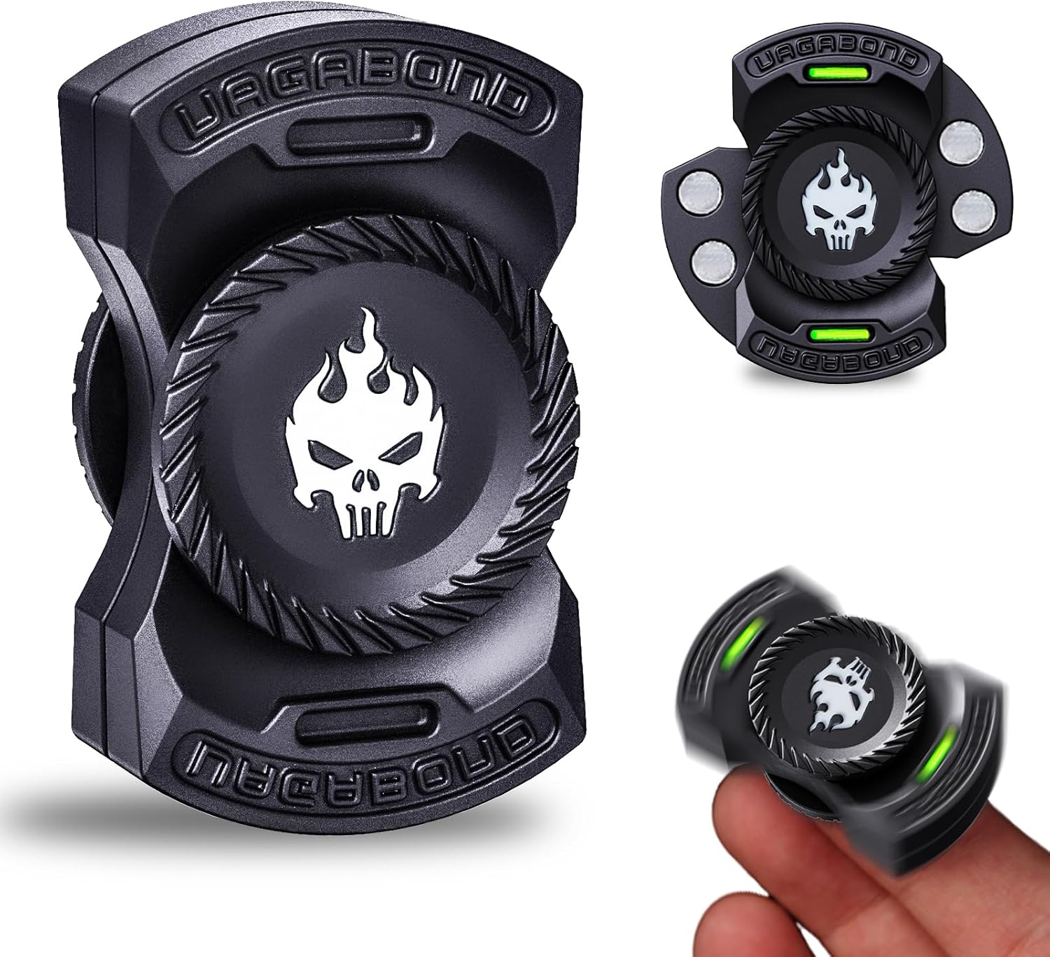 Upgraded 3-in-1 Fidget Spinner Toy: Longer Silent Spin Time & Glow. Magnetic Spinner, Clicker, Slider for Stress Relief & Focus. Premium Desk Toy for Office Adults, Cool Gadget Gift for Teens (Black) Upgraded 3-in-1 Fidget Spinner Toy: Longer Silent Spin Time & Glow. Magnetic Spinner, Clicker, Slider for Stress Relief & Focus. Premium Desk Toy for Office Adults, Cool Gadget Gift for Teens (Black)
