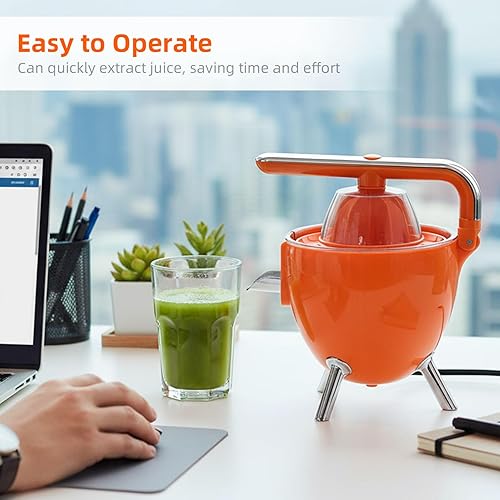 Miniatura 4 de Exprimidor eléctrico de cítricos, exprimidor portátil para uso doméstico, máquina de jugo de textura suave, extractor automático con tecnología de