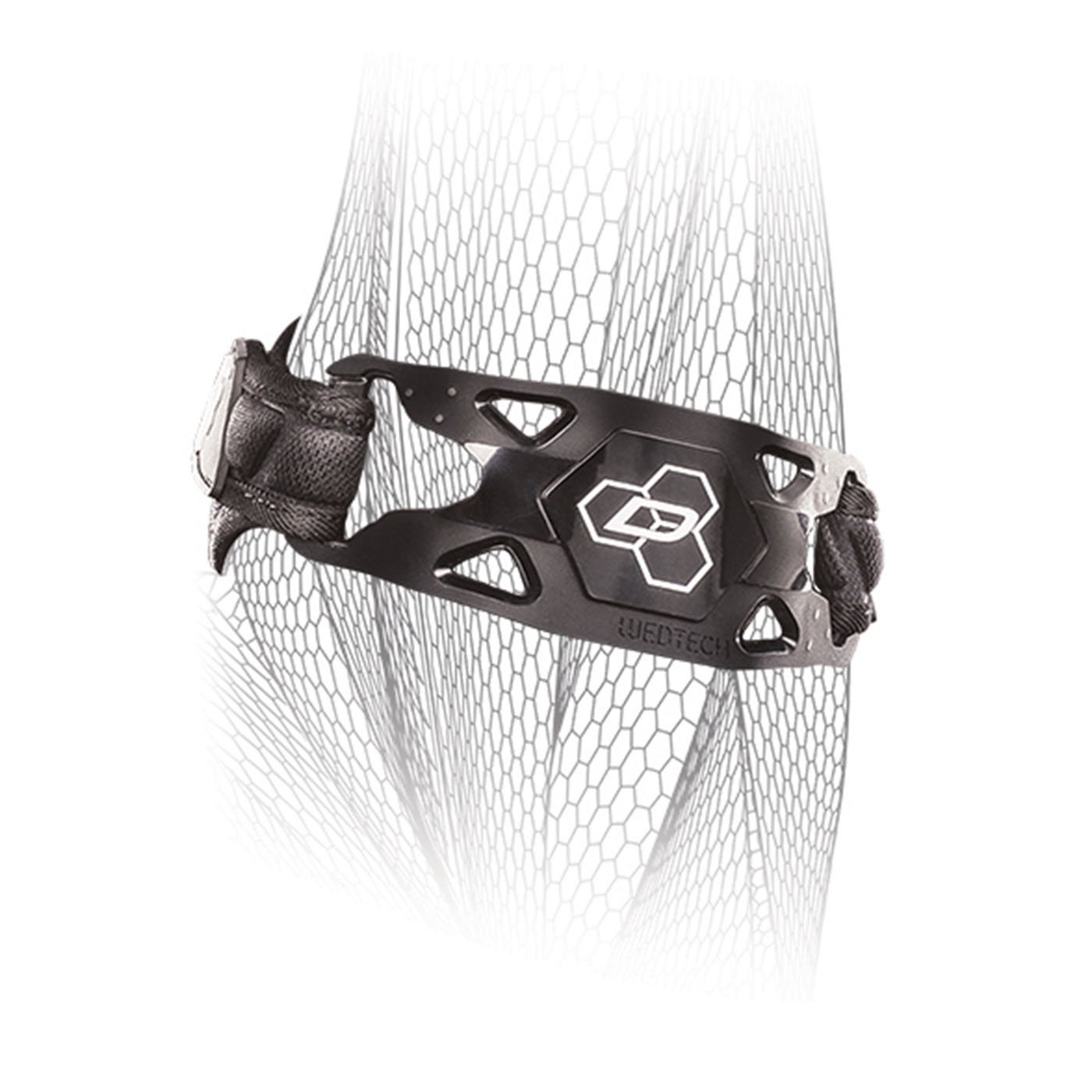 DonJoy Performance WEBTECH Tennis Elbow Strap, Tennis Elbow and Golfer's Elbow, Tendonitis Pain Relief Compression Support Brace - Large/X-Large - Black