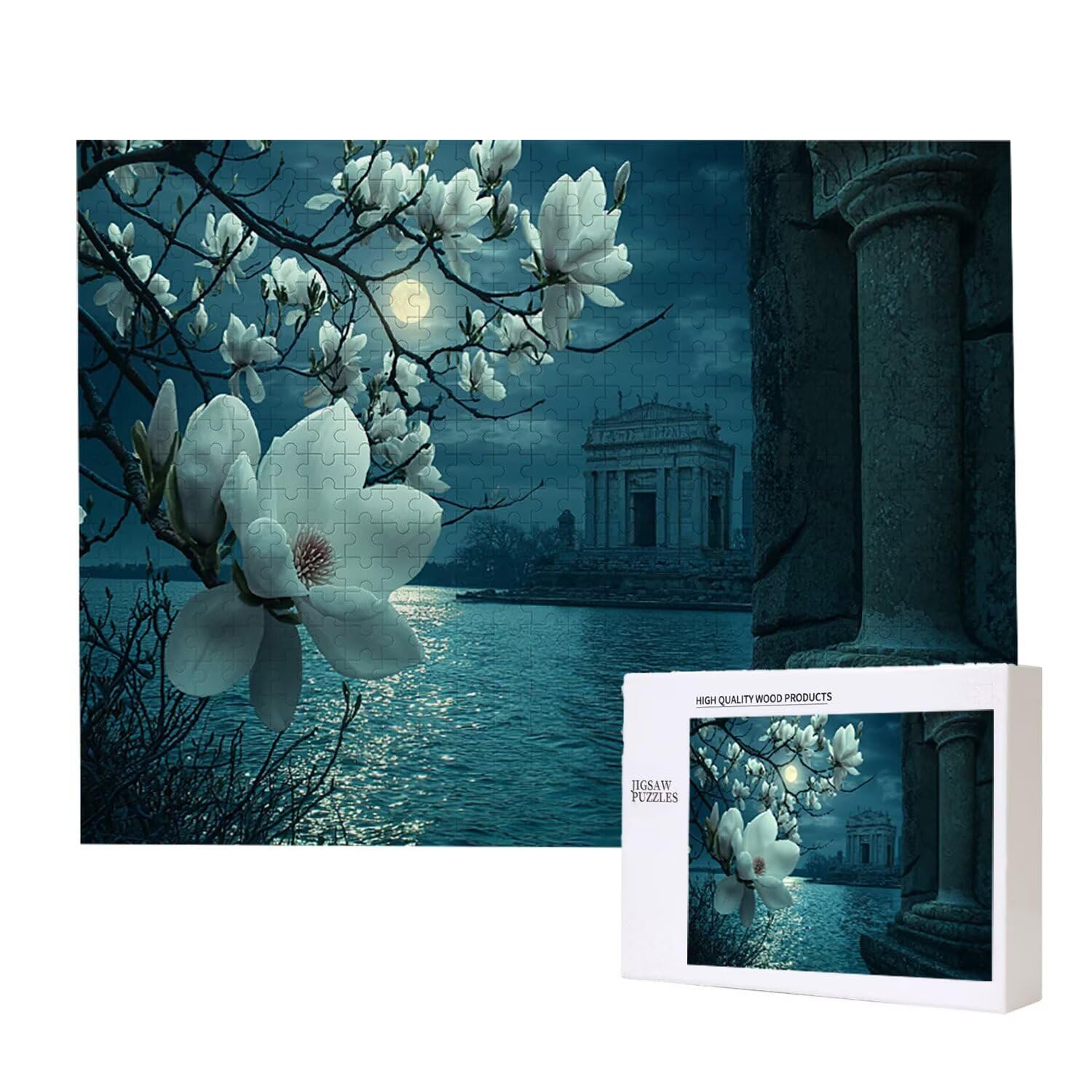 1500 sztuk puzzli, Jade Orchidea krajobraz1500 sztuk puzzli dla dorosłych, prezent na rocznicę i Boże Narodzenie, dekoracja domu, zapobieganie degeneracji mózgu u osób starszych v-973