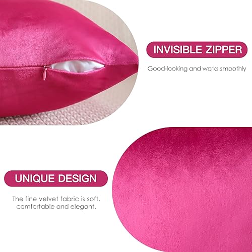 Miniatura 7 de OTOSTAR - Fundas de almohada decorativas de 16 x 16 pulgadas, fundas de cojín de terciopelo suave, fundas cuadradas para sofá, cama, sofá de casa,