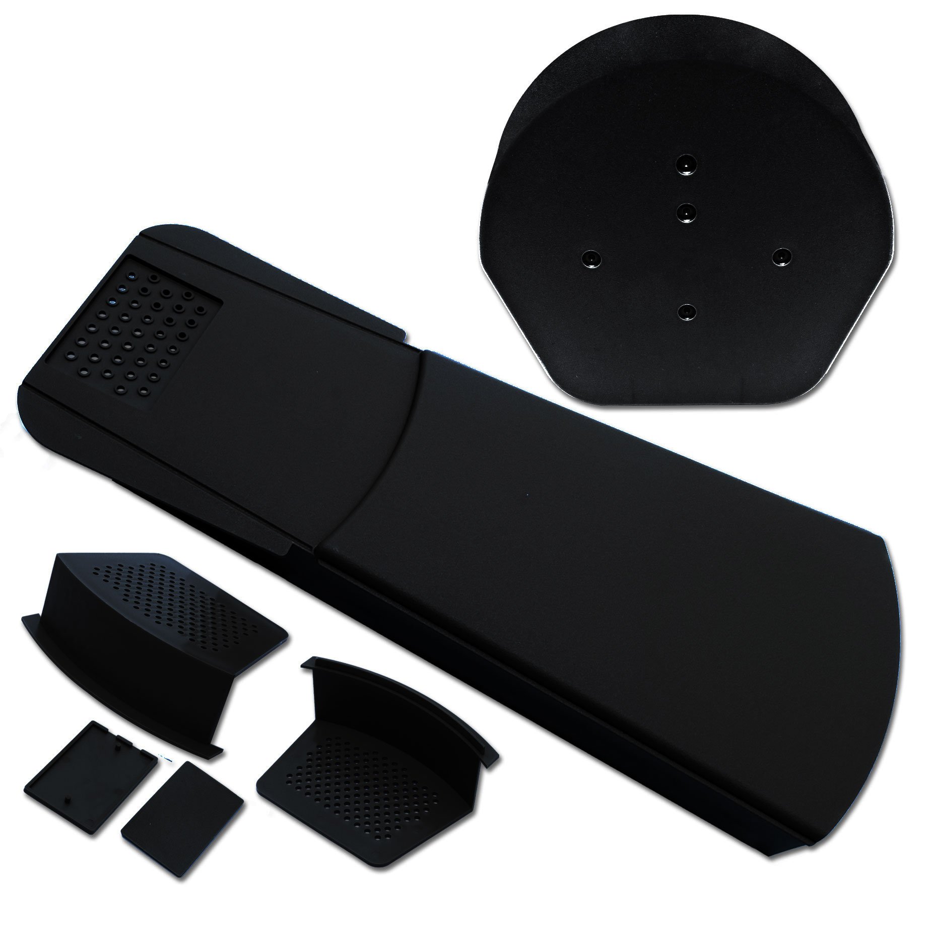 40 Unit Black Dry Verge Kit with Domed Half Round Apex and Starters - EasyVerge U Universal Mortar-Free Roof Gable Verge Tile Cap System by Easy-Trim