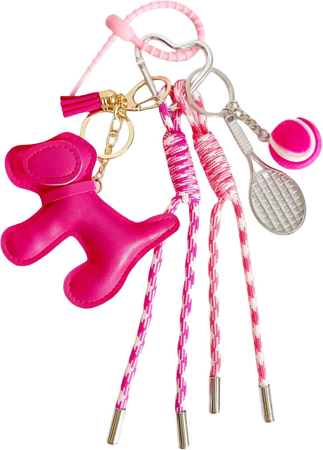 QTMY Cute Puppy Rope Braided Keychain Bag Charms for Handbag Purse Backpack Accessories for Bogg Bag,927