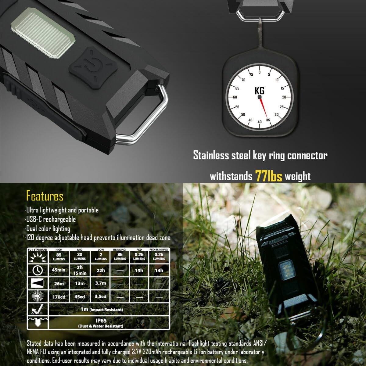 Nitecore Thumb Leo Lampe de Poche Rechargeable Noir