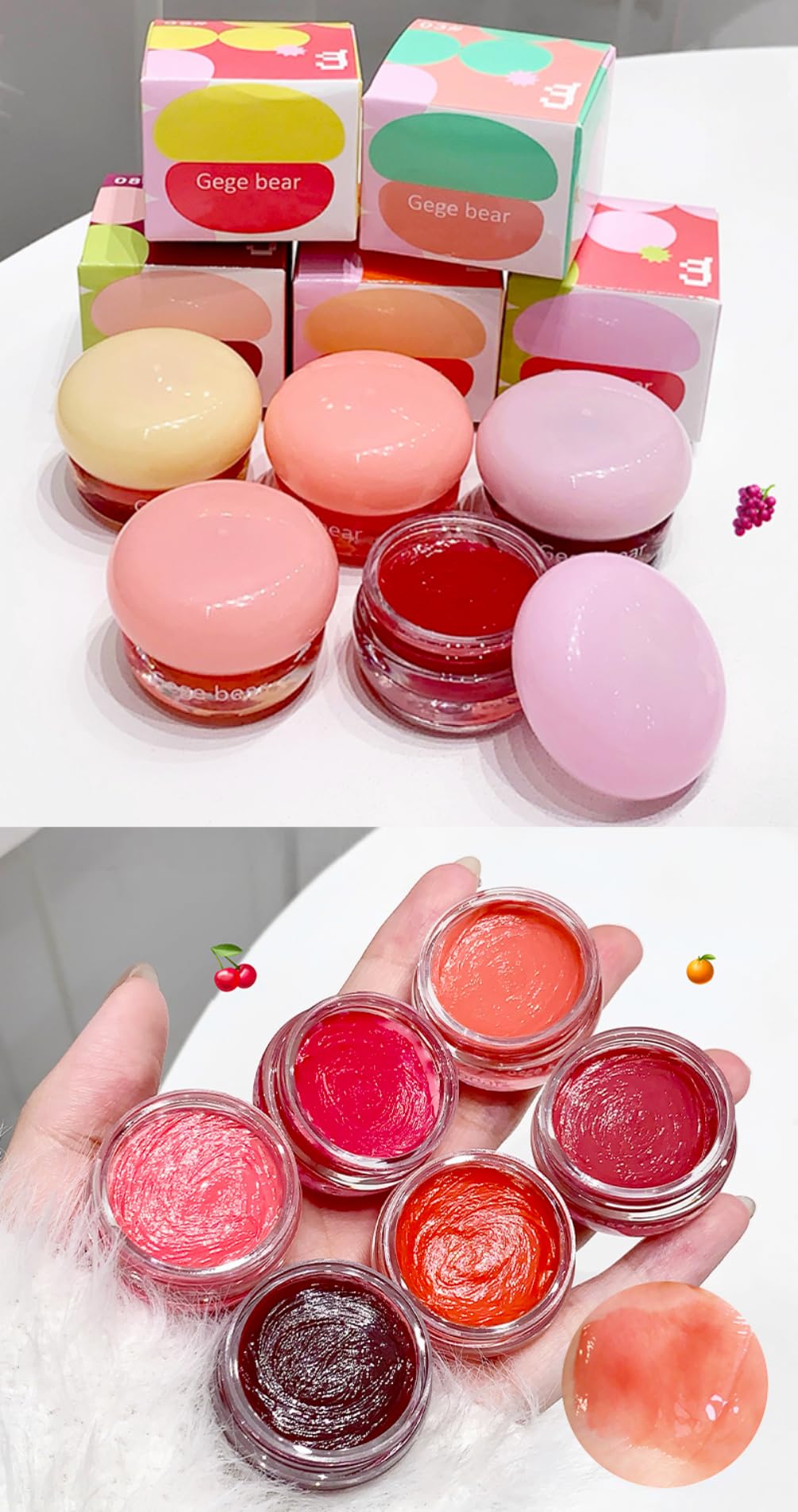 Gege Bear Jelly Lip Gloss For Women | Fruity Flavoured, Jelly-Soft, Ultra-Glossy Shine, Juicy Lips with Moisturizing Care | 8 Playful Shades | Sheer Tint &Tinted Lip Balm Effect | Lightweight & Comfortable Wear | Adorable Pastel Packaging (08 Cold Tea Rose, 4.5g)-image-49