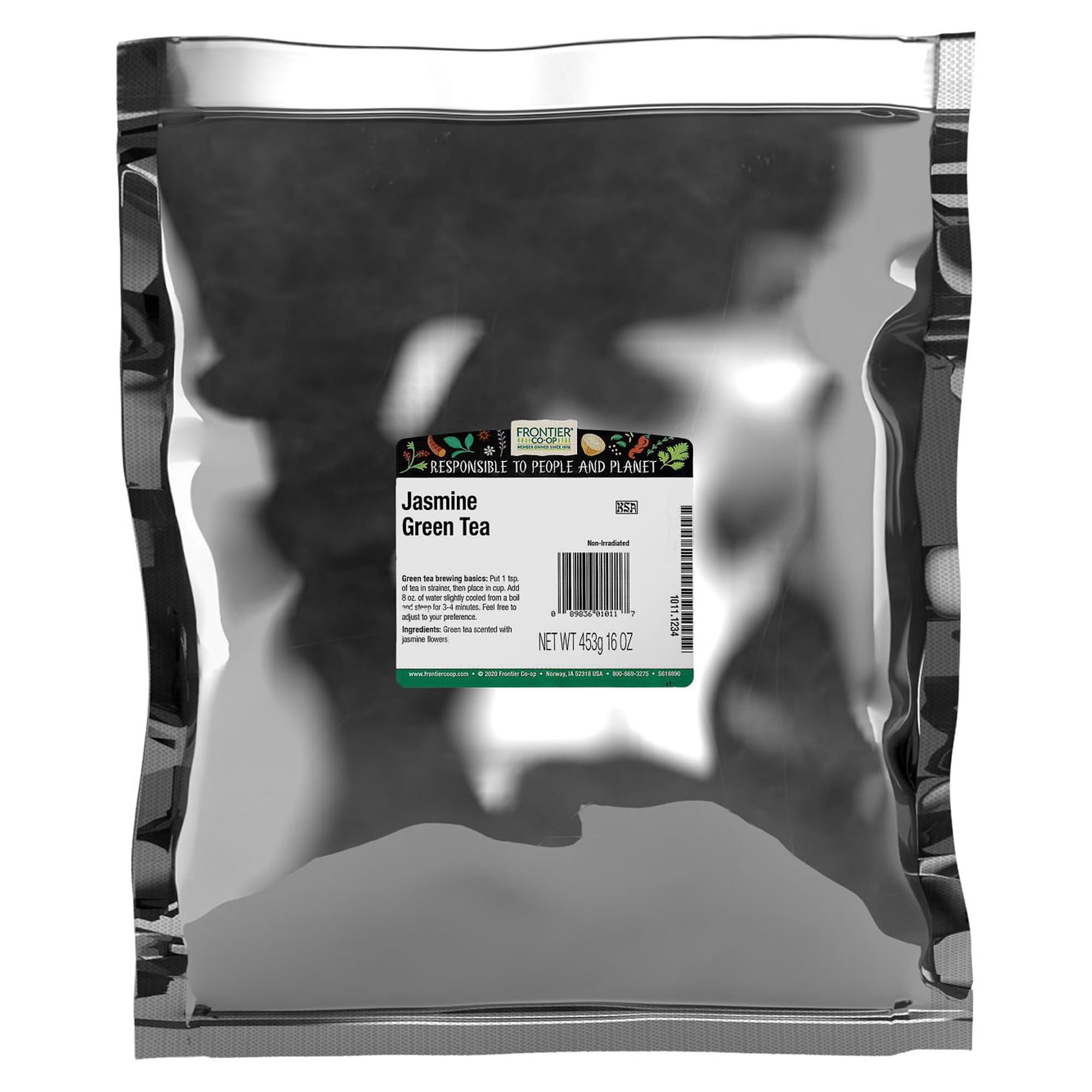 Amazon.com : Frontier Co-op Jasmine Green Tea 1lb : Grocery Tea