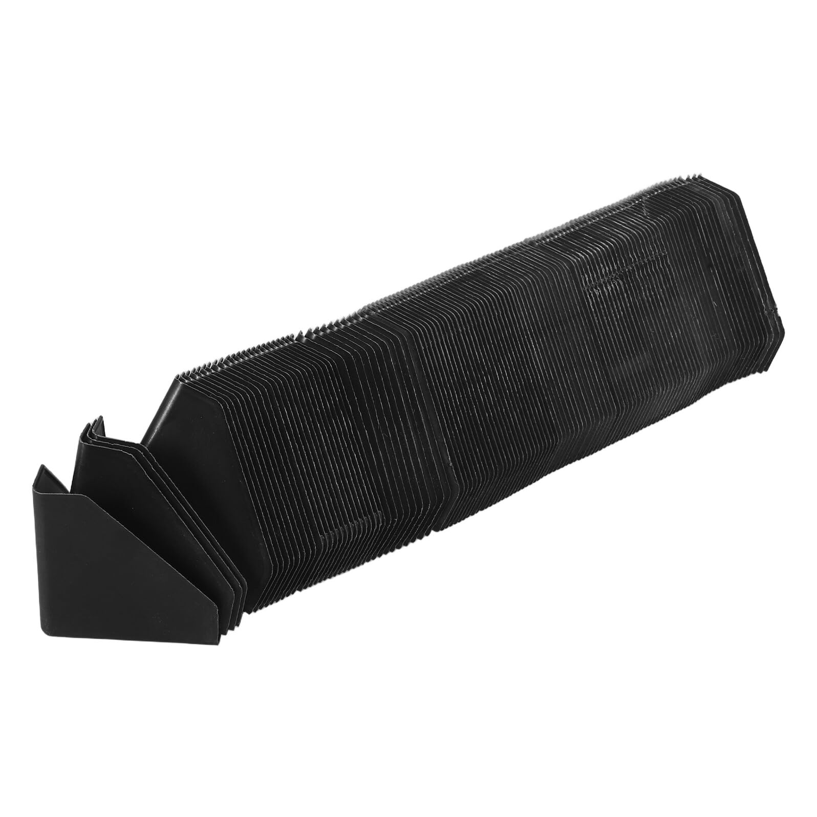 ULTECHNOVO Protections D'angle en Plastique Noir 70x70mm, Lot de 100 Pièces, Protège-coins Triangulaires pour Carton, Emballage et Expédition, Renfort Anti-chocs pour Colis et Meubles, Usage