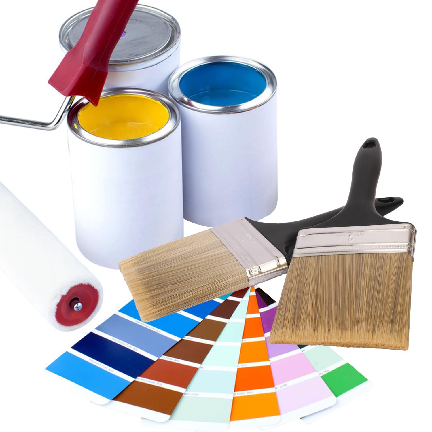 Paquete de 14 pinceles de pintura de 4 pulgadas, una gama profesional de pinceles de pintura de pared, pincel de pintura de cubierta y pinceles de virutas, herramientas de pintura perfectas para tu