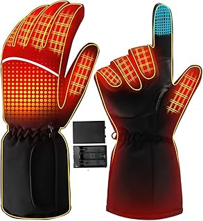 Heated Gloves for Men Women, Waterproof Touchscreen Hand Warmer Electric Heating Gloves for Raynauds