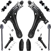 Vista 293 de Detroit Axle - Kit de suspensión frontal de 10 piezas para Dodge Avenger 2008-2014, Chrysler Sebring 2007-2010, 2 brazos de control inferiores, 2