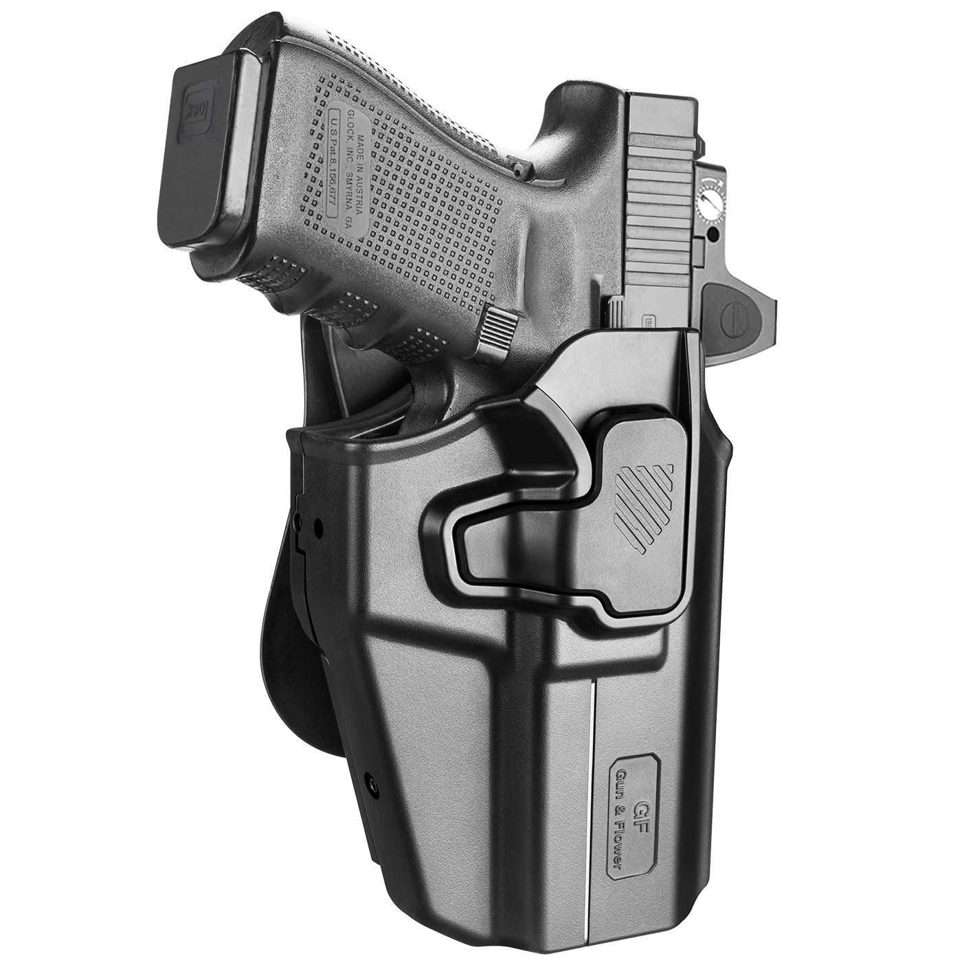 Universal OWB Holster for Glock/S&W/Sig/Springfield/CZ/Beretta/Taurus/Canik/FN/ 1911/Walther, Fits 100+ Pistols for Full Size & Compact Pistols, Index Finger Release, Adjustable Cant, Right/Left