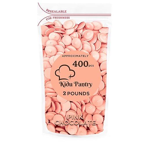 Miniatura 11 de Kidu Obleas de Chocolate Negro Fundible para Despensa 32 Onzas - 2 Libras a Granel en Bolsa Resellable Oscuro,Verde oscuro,Rosado,Azul,Leche,Rojo