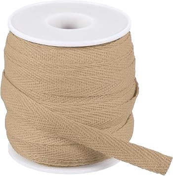 PATIKIL 10mm x 66feet Flat Drawstring Cord Drawstring Replacement Soft Drawstring Cotton Draw Cord Sweatpants Sports Sweatshirts Hoodie Draw Cord Replacement, Khaki